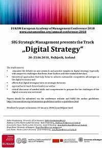 Flyer digital Strategy an der EURAM 2018